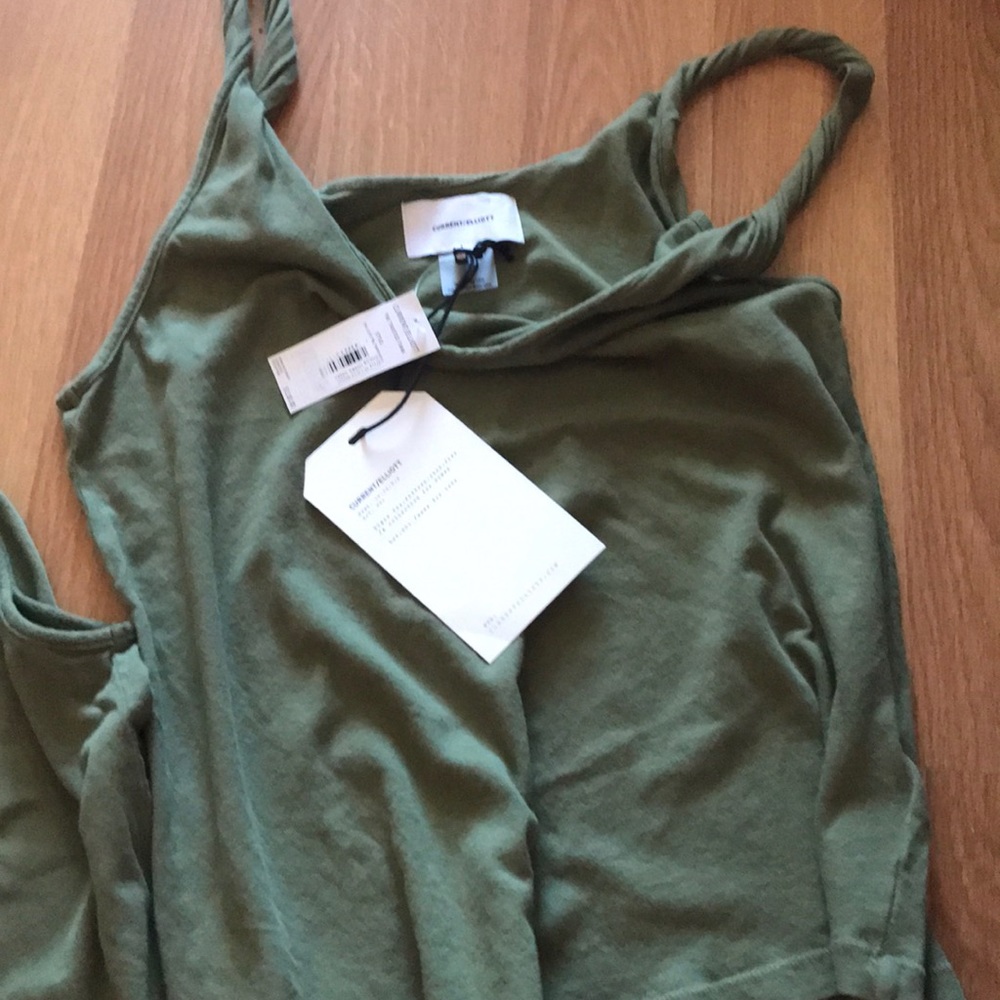 CURRENT ELLIOTT Twisted Tank in Loden Green,S,M!NW - Picture 4 of 7